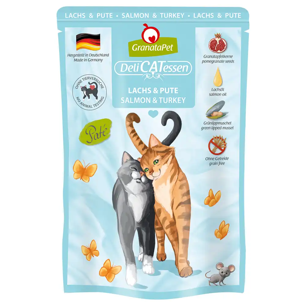 GranataPet DeliCatessen en sobres 12 x 85 g - Salmón y pavo - Granatapet - Comparador de precios