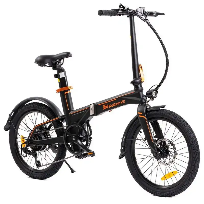 KuKirin V2 Bicicleta Eléctrica de Ciudad Plegable 20" 430W Negra