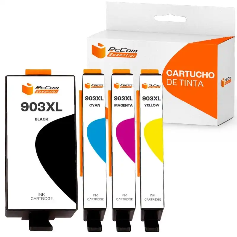 Pccom Essential HP 903XL Cartucho Tinta Compatible Negro/Cian/Magenta/Amarillo Pack 4