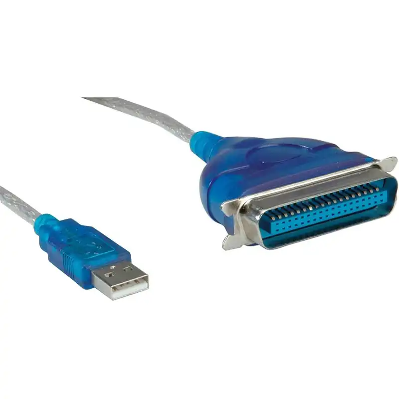 Value Convertidor Paralelo USB a IEEE 1284 para Impresora 1.8m Transparente