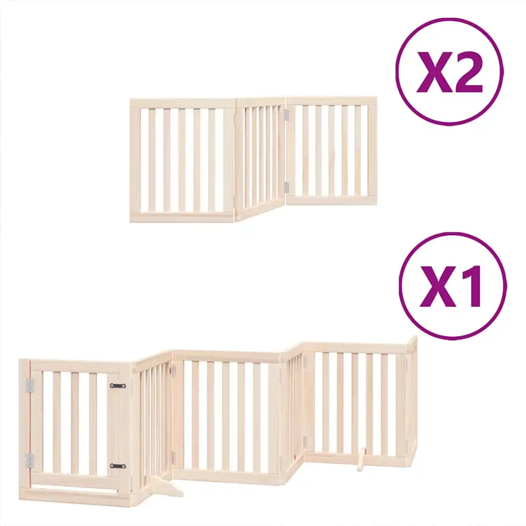 vidaXL Puerta Plegable Madera Álamo con Paneles para perros - 50 x 90 x 2 cm - VIDAXL - Comparador de precios