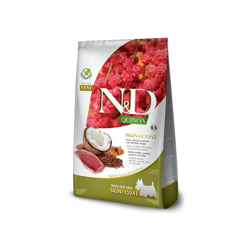 2,5Kg Farmina ND Quinoa Skin Coat Pienso para perros minis de Pato - Farmina - Comparador de precios