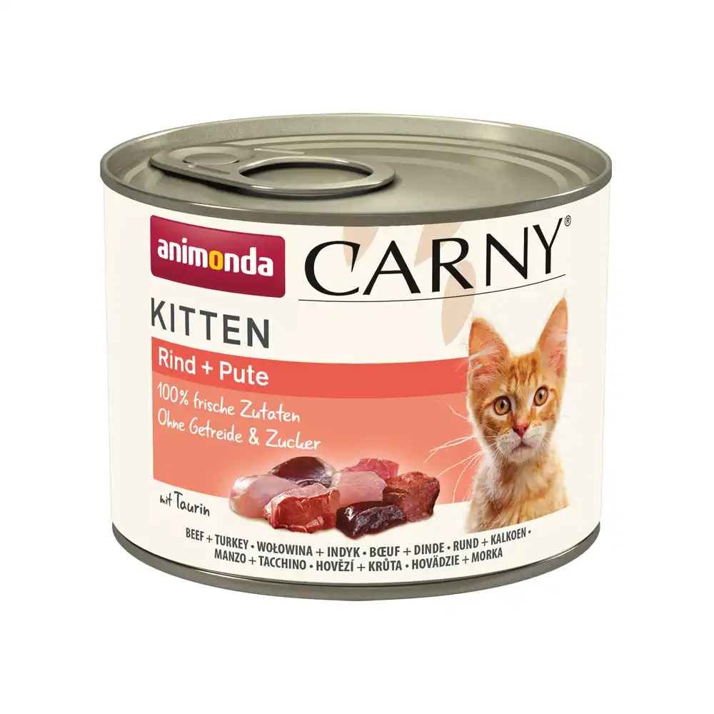 Animonda Carny Kitten 12 x 200 g - Pack Ahorro - Vacuno y pavo - Animonda Carny - Comparador de precios
