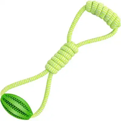 HausPets Bola cuerda interactiva: nudos, dispensador comida, entrenamiento - Verde - HausPets - Comparador de precios