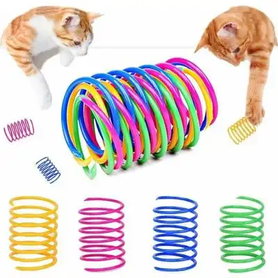 Pawffee 20 juguetes de resorte coloridos para gatos, plástico interactivo - 1 pieza - Pawffee - Comparador de precios
