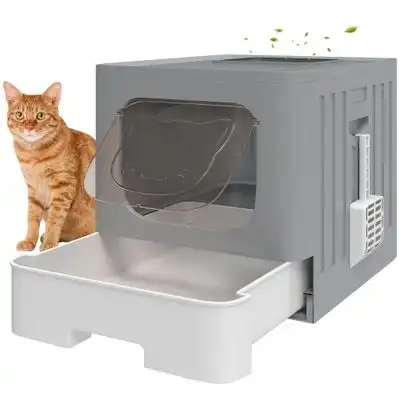 PawHut Arenero para Gato 48x38x38.5 cm Gris - 1 Article - PawHut - Comparador de precios