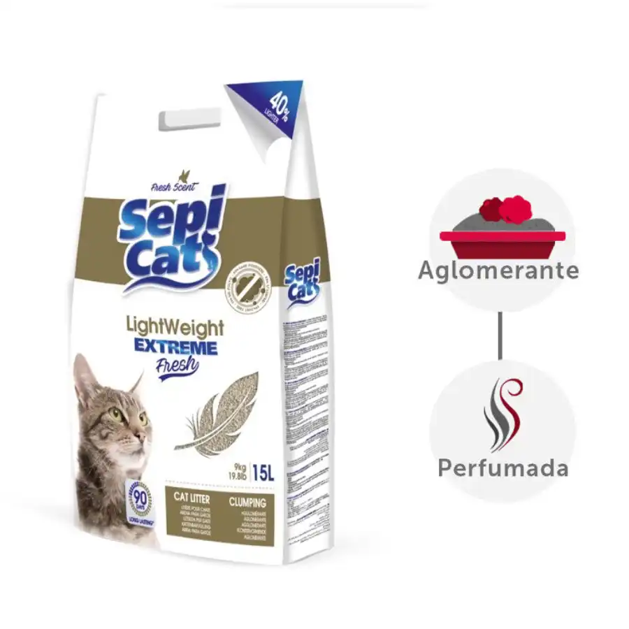 Sepicat Arena Aglomerante Light Weight Extreme Fresh ligera