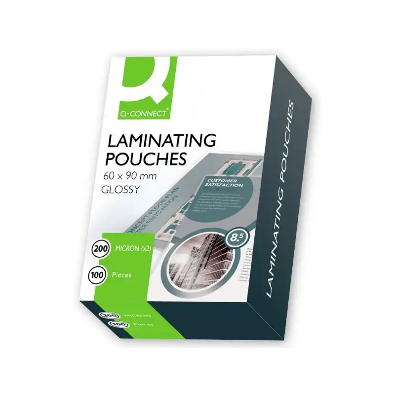 Bolsa De Plastificar Q-connect 90 X 60 Mm 200 Mc Carnet De Nif Caja De 100 Unidades