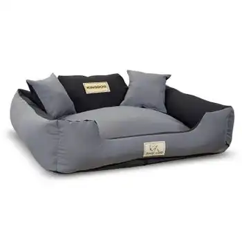 Cama Para Perro O Gato Kingdog 75x65 Cm Color Gris/negro