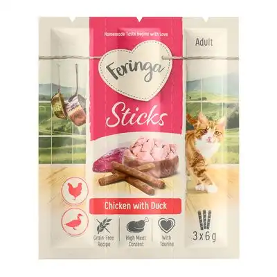 Feringa Sticks con pollo y pato para gatos 3 x 6 g - Feringa - Comparador de precios