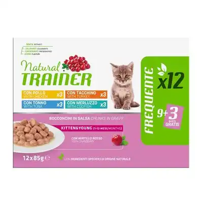 Natural Trainer Kitten & Young para gatitos - 12 x 85 g Pack mixto (4 variedades) - Natural Trainer - Comparador de precios