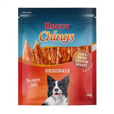 Rocco Chings láminas de carne para perros - Pechuga de pollo curada 250 g - Rocco - Comparador de precios