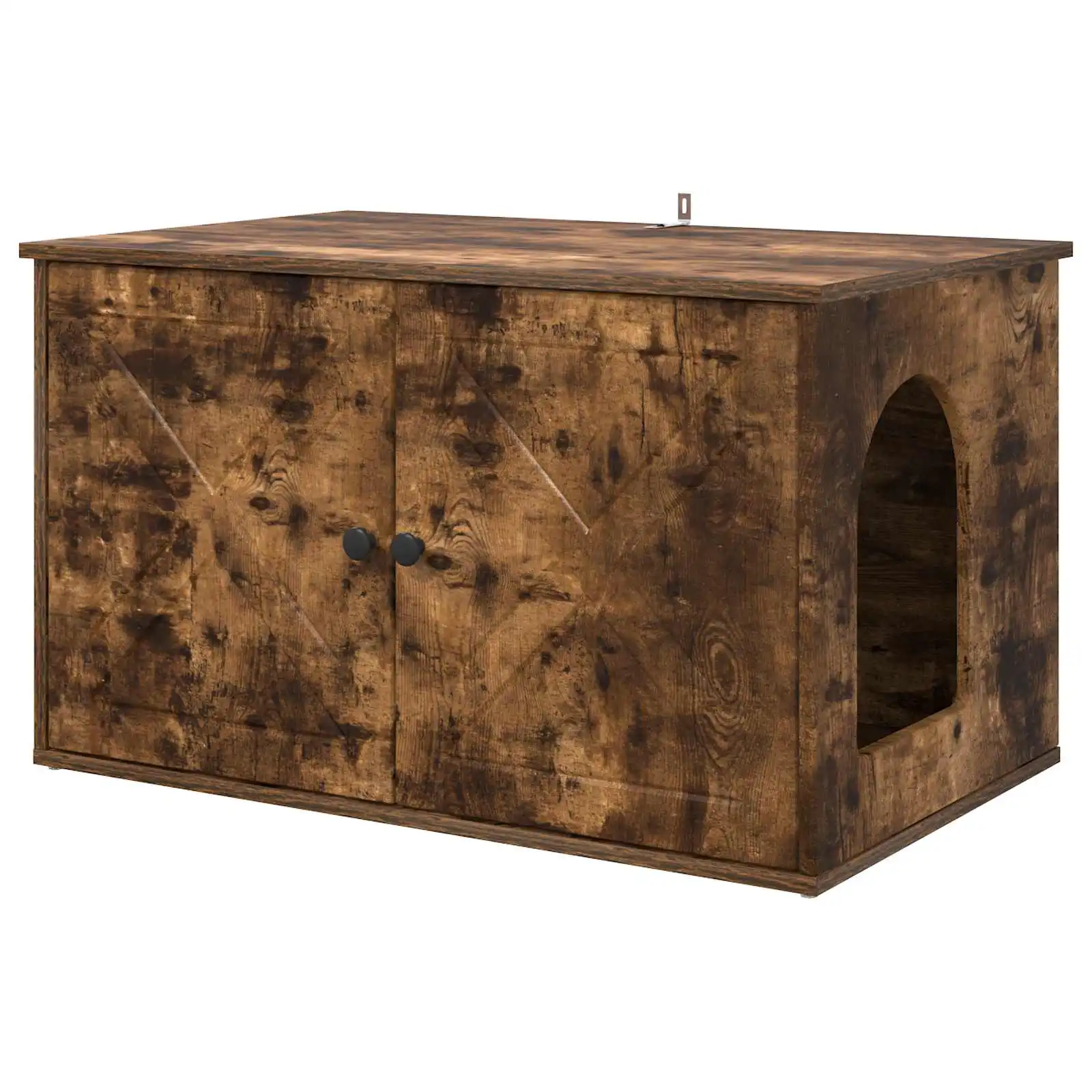 vidaXL Casa para Gatos Roble ahumado 85 x 55 x 50 cm - 85 x 55 x 50,5 cm - VIDAXL - Comparador de precios
