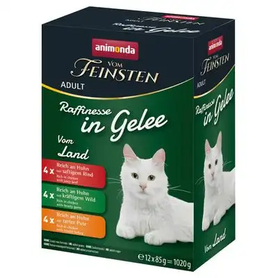 animonda vom Feinsten Adult Raffinesse en gelatina 12 x 85 g - Mix variedades terrestres (3 variedades) - Animonda Vom Feinsten - Comparador de precios