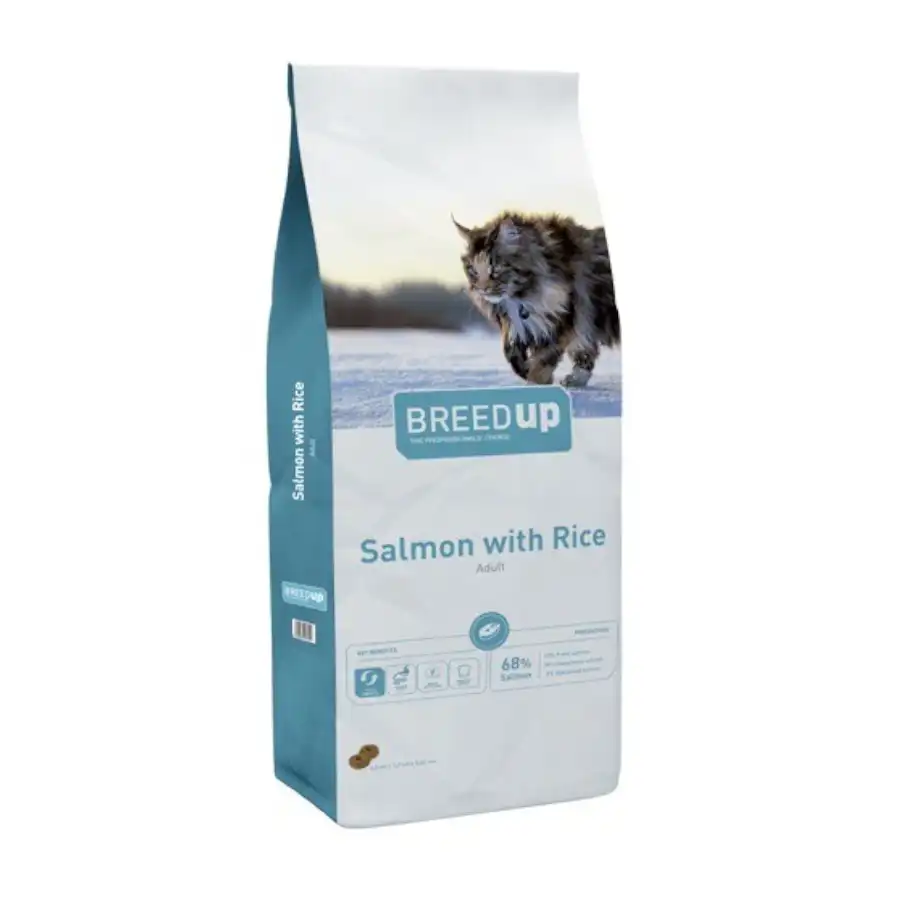 Breed Up Salmón y Arroz pienso para gatos