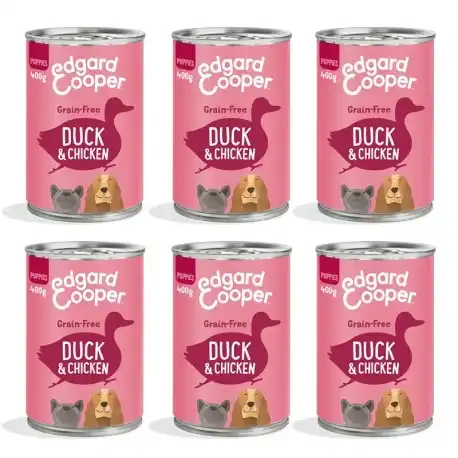 Edgard & Cooper Comida Húmeda Para Cachorros con Pato y Pollo, 6x400gr - Edgard & Cooper - Comparador de precios