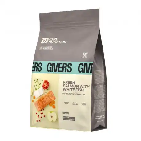 Givers Pienso Natural Para Perros de Razas Medianas y Grandes con Salmón, 12 Kg - Givers - Comparador de precios