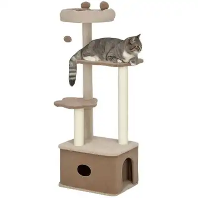 PawHut Árbol para Gato 48x40x133 cm Café - 1 Article - PawHut - Comparador de precios