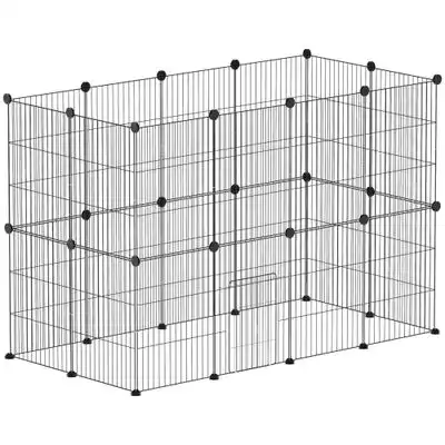 PawHut Parque para Mascota 120x60x80 cm Negro - 1 Article - PawHut - Comparador de precios