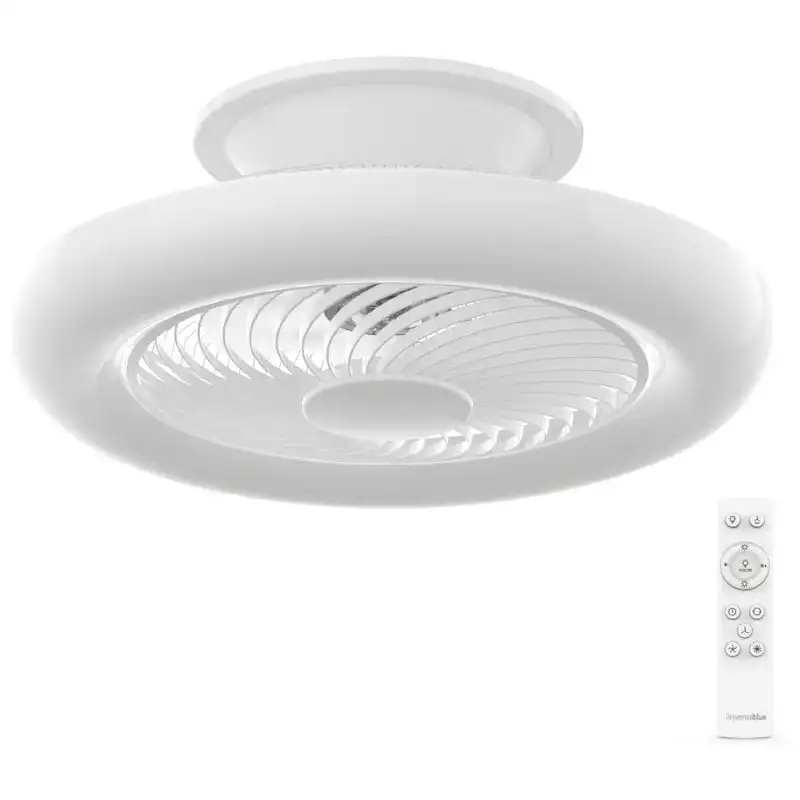 Universal Blue KAI 5019 Ventilador de Techo Aspas Ocultas con Luz LED y Mando WiFi 59W Blanco