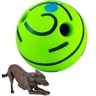 ZooVenture Pelota con forma de perro que ríe - 11 cm, pilas, indestructible - Verde - Zooventure - Comparador de precios