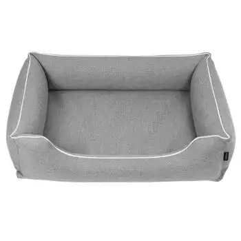 Cama Para Perros Sofá De Tela Tapizada Twinfoam Mestizo Mallorca 65x50 Cm Color Gris Claro/blanco