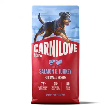 Carnilove Active Small Salmon&Turkey Pienso para Perros Pequeños con Salmón y Pavo, 4 kg - Carnilove - Comparador de precios