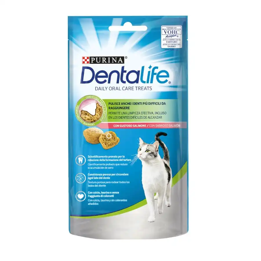 Dentalife Daily Oral Salmón Snacks Dentales para gatos