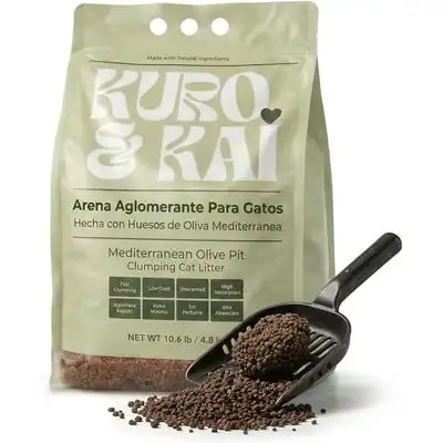 KURO & KAI Arena Aglomerante Natural de Hueso de Oliva para Gatos - 4,8 kg / 7 L (1 unidad) - Kuro & Kai - Comparador de precios