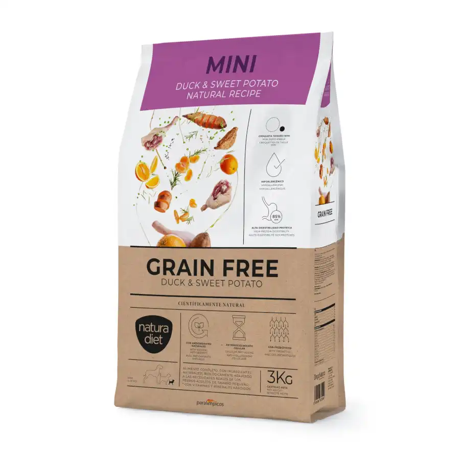Natura Diet Mini Grain Free Pato y Boniato Pienso para perros - 3 kg - Natura Diet - Comparador de precios