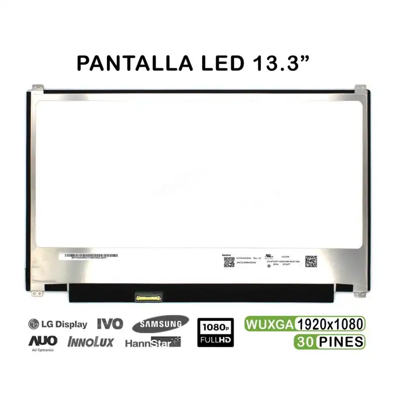 Pantalla Led De 13.3" Para Portátil N133hce-eaa Rev.c2 30 Pines Fhd