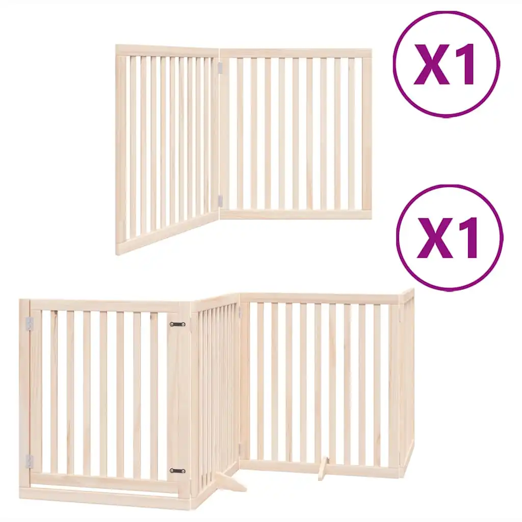 vidaXL Puerta con Paneles de Madera Plegable para perros - 80 x 90 x 2 cm - VIDAXL - Comparador de precios