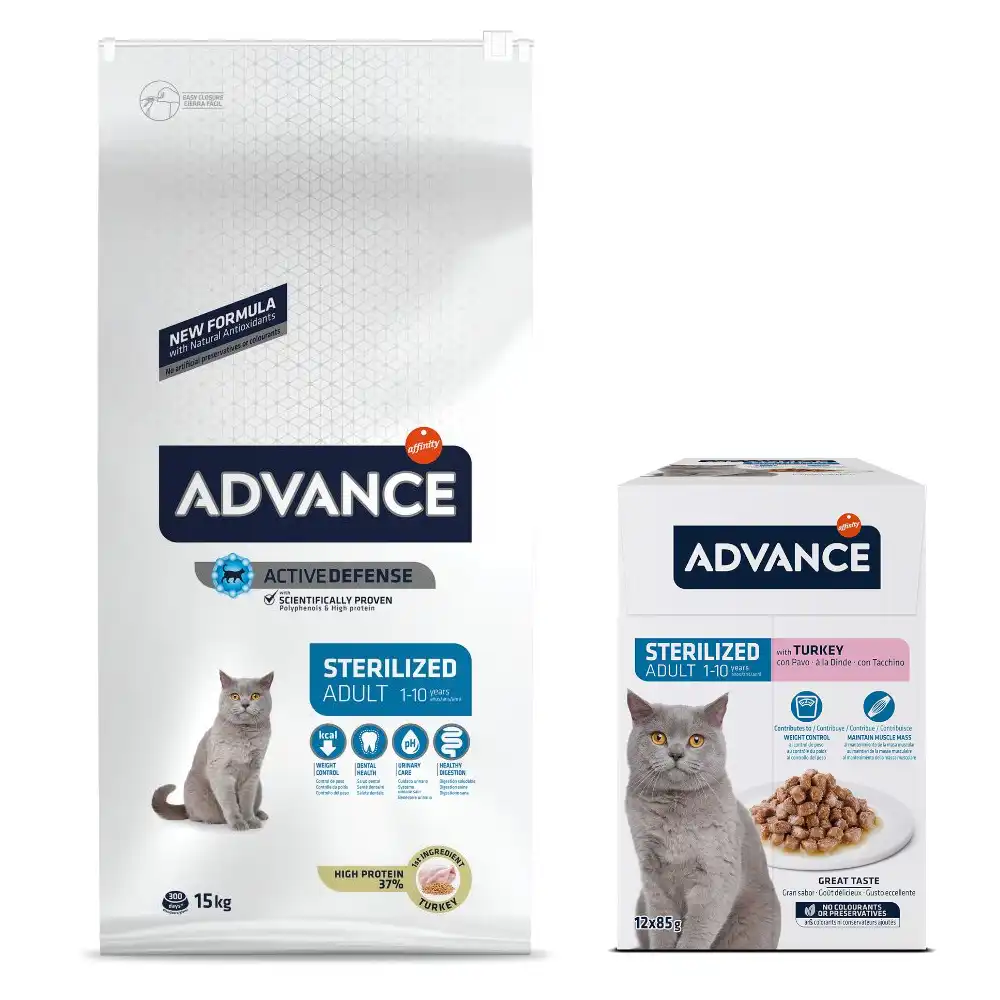 Advance Cat Sterilized (Pavo) 15 Kg.