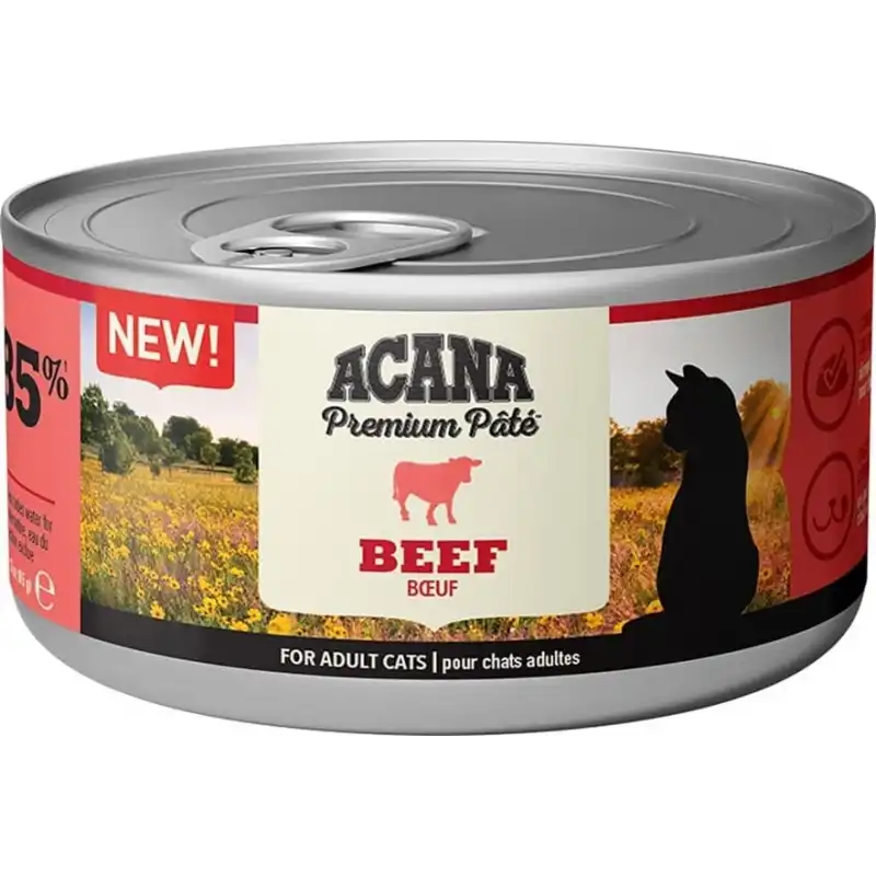 Acana Pack De Latas Ternera Para Gatos Adultos, Peso 1 x 24 latas 85 gr - Acana - Comparador de precios