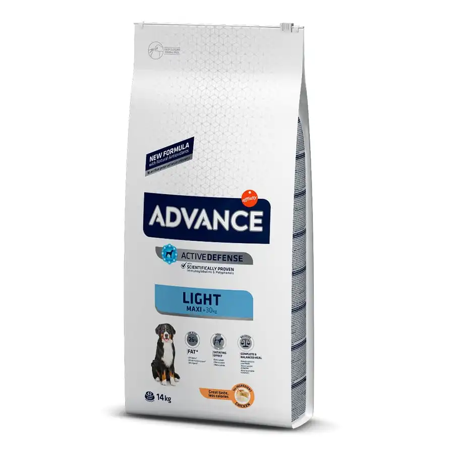 Affinity Advance Maxi Light Pollo y Arroz pienso para perros