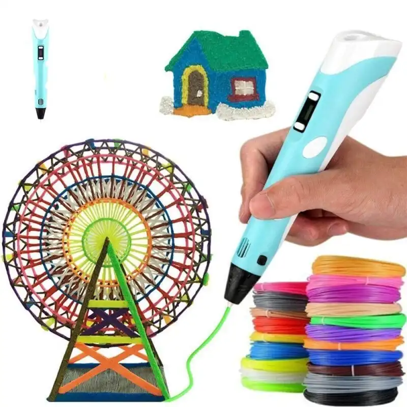 Arzopa Bolígrafo Inteligente 3D Pantalla Led 100m, 20 Colores Azul