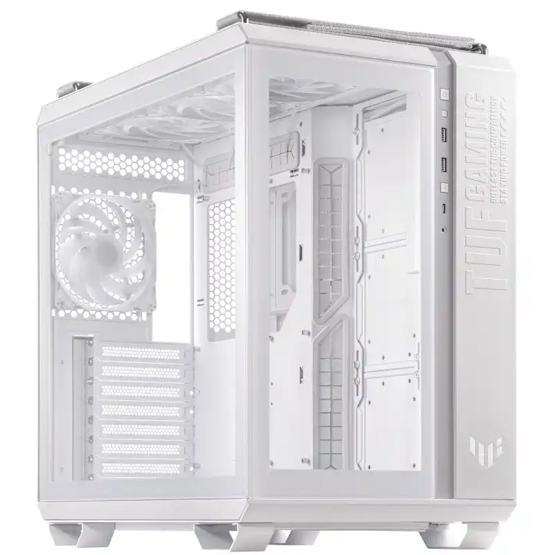 ASUS TUF Gaming GT502 PLUS Midi Tower ATX Doble Cristal Templado USB-C Blanca