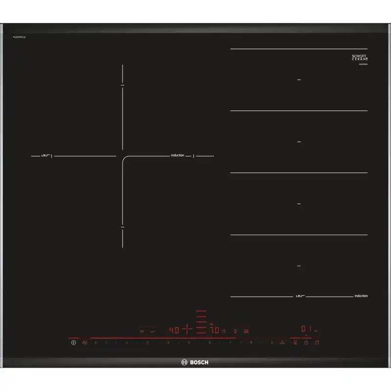 Bosch Serie 8 PXJ675DC1E Placa de Inducción 4 Zonas 60cm Negra