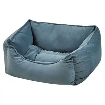 Cama Para Perro De Terciopelo Azul 50 X 35 Cm Izmir