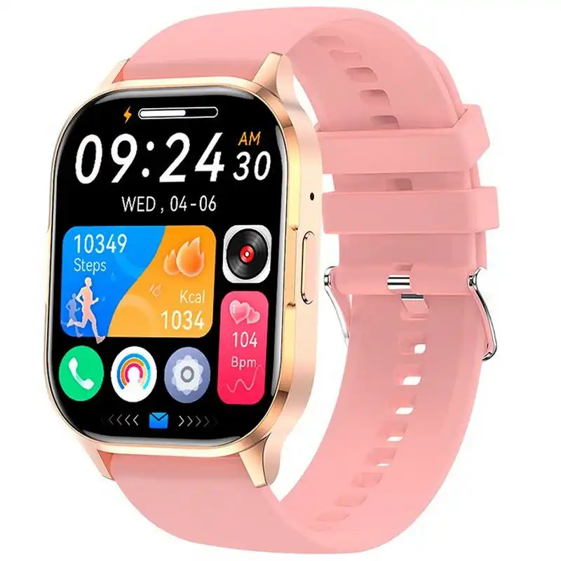 Cool Delta Reloj Smartwatch (AMOLED, Llamadas, Salud, Deporte) Silicona Rosa