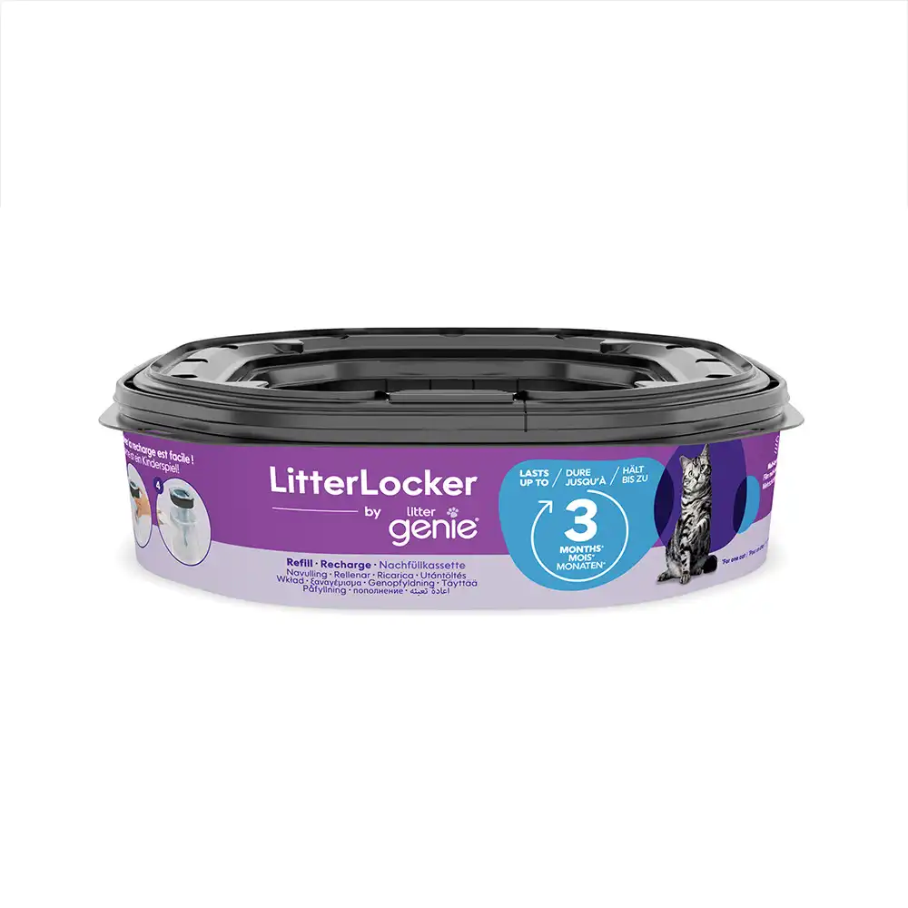 Cubo LitterLocker® by Litter Genie para desechar la arena - 2 x Cartucho de recambio (NO INCLUYE el cubo LitterLocker® )