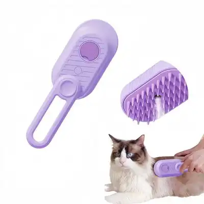 FurryFusion Cepillo de vapor para el aseo de gatos - Púrpura - Furry Fusion - Comparador de precios