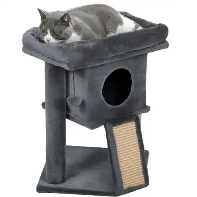 PawHut Árbol para Gato 40x40x57 cm Gris Oscuro - 1 Article - PawHut - Comparador de precios