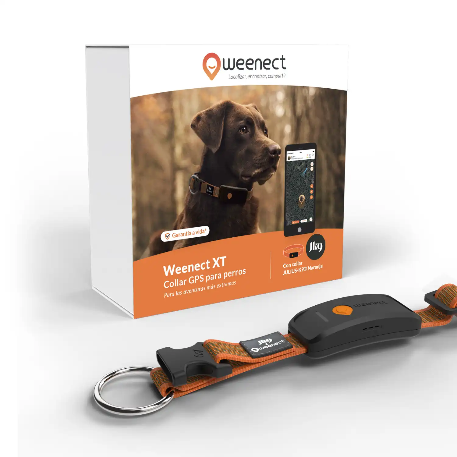 Weenect XT Collar GPS para perros (Naranja) - Pequeño - WEENECT - Comparador de precios