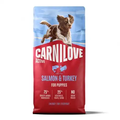 Carnilove Active Puppy Salmon&Turkey Pienso para Cachorros con Salmón y Pavo, 12 Kg - Carnilove - Comparador de precios