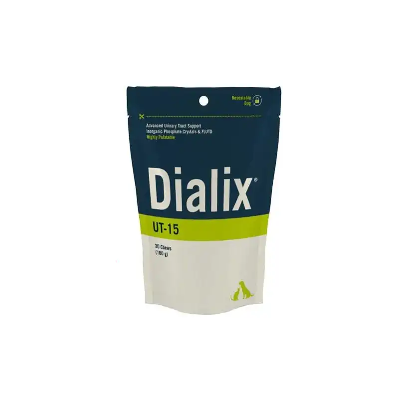Dialix U.T. para perros y gatos 30 comprimidos masticables para perros, 0.20 kg
