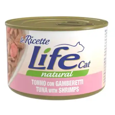 Life Cat «Le Ricette» 4 x 150 g - Atún con gambas - Life Cat Natural - Comparador de precios