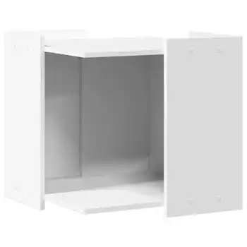 Mueble Arenero Para Gatos Madera Ingeniería Blanco 53x53x51 Cm Vidaxl