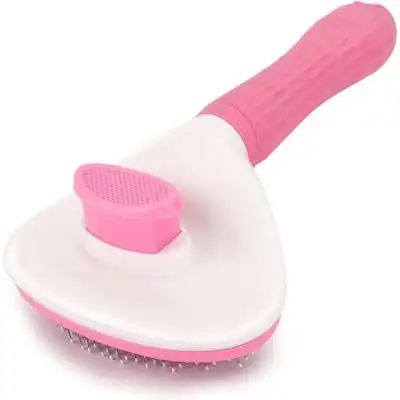 Pawffee Cepillo rosa autolimpiante: peine de masaje gatos perros, 1 clic - 1 pieza - Pawffee - Comparador de precios