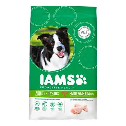 Pienso para perros adultos pequeños y medianos Iams Proactive Healt pollo 3 Kg